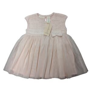 First Impressions Baby Girls Size 18 mo. Knit Tulle Dress Whisper Pink